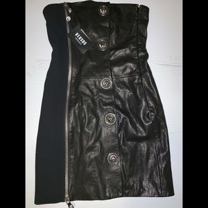 Versace leather outfit jumpsuit